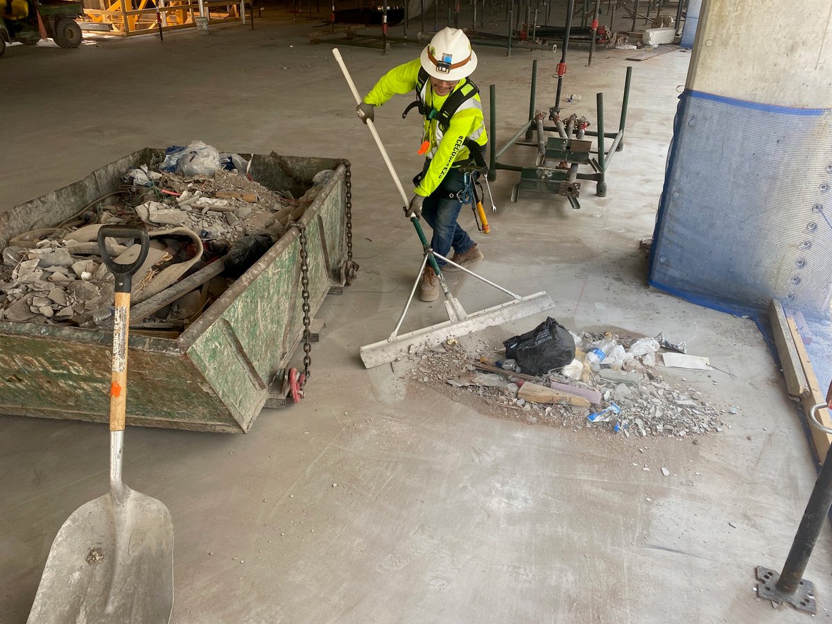 Keeping our jobsites clean is another way to stay #safe! Thank you to our employees for their commitment to #safety. #concrete #construction