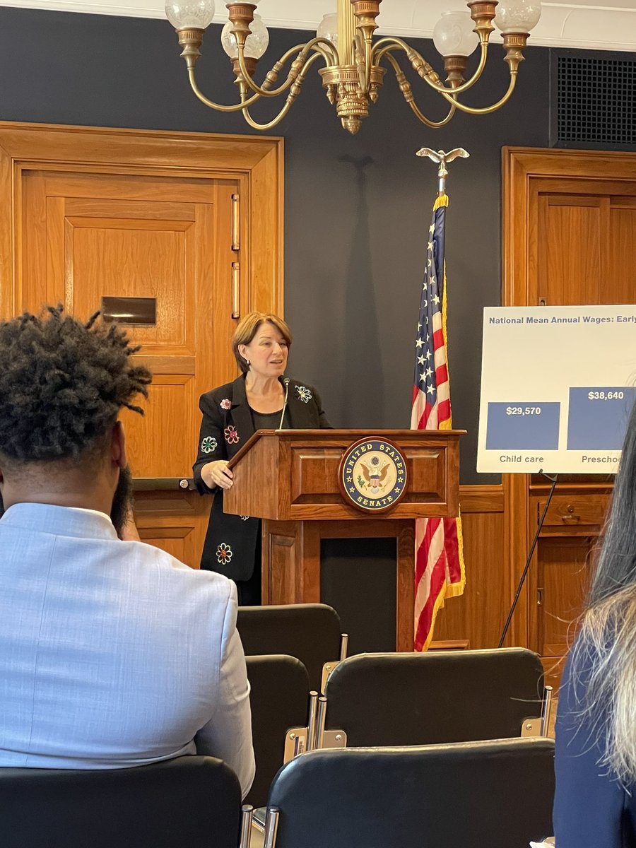 Voices4HK's tweet photo. “This is not a one size fits all. This is hard work but we have to invest in kids. I appreciate everyone’s advocacy especially law enforcement.” - Rep. @amyklobuchar @FightCrime @strongnationUSA #ECEWorkforce https://t.co/RrSU2wwrH6