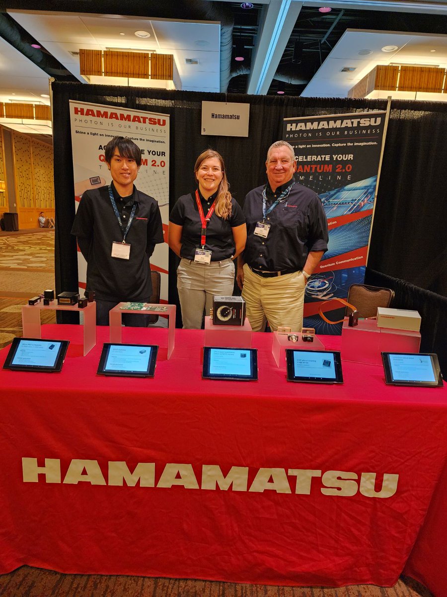 HamamatsuPhoton's tweet image. Our team is excited to be in Seattle for #IEEEQuantumWeek 2023! Drop by booth #5 to learn how our photonic solutions from #PMTs &amp;amp; multichannel PMTs, #SPAD &amp;amp; #SPADArrays to #LCOS-SLM to #ORCAQUEST play a role in the hardware for the quantum technologies space!

#photonics #quantum