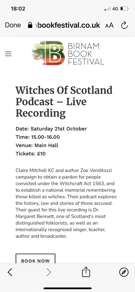 <a href="/BirnamBookFest/">Birnam Book Festival</a> really looking forward to doing an event at the wonderful Birnam Book Fest! Get your tickets now and we’ll see you there!. All details in pic: