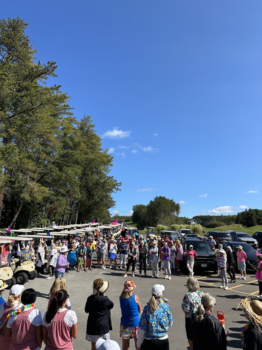 Ladies Beach Party Golf Event sponsored by ⁦@VettaSpa⁩ happening today. 124 ladies playing and having fun. Proceeds to Georgian Bay Cancer Support Centre. #greatday