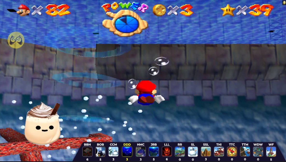 Another StreamElement Overlay commission for <a href="/SoLegendDairy/">SoLegendDairy</a> on Super Mario 64 Crowd Control. Featuring the Star Tracker, it's easy to know which stars to get and, for viewers, which stars to take. Watch the clip to see it in action! #CrowdControl #Twitch 

clips.twitch.tv/TiredPreciousL…