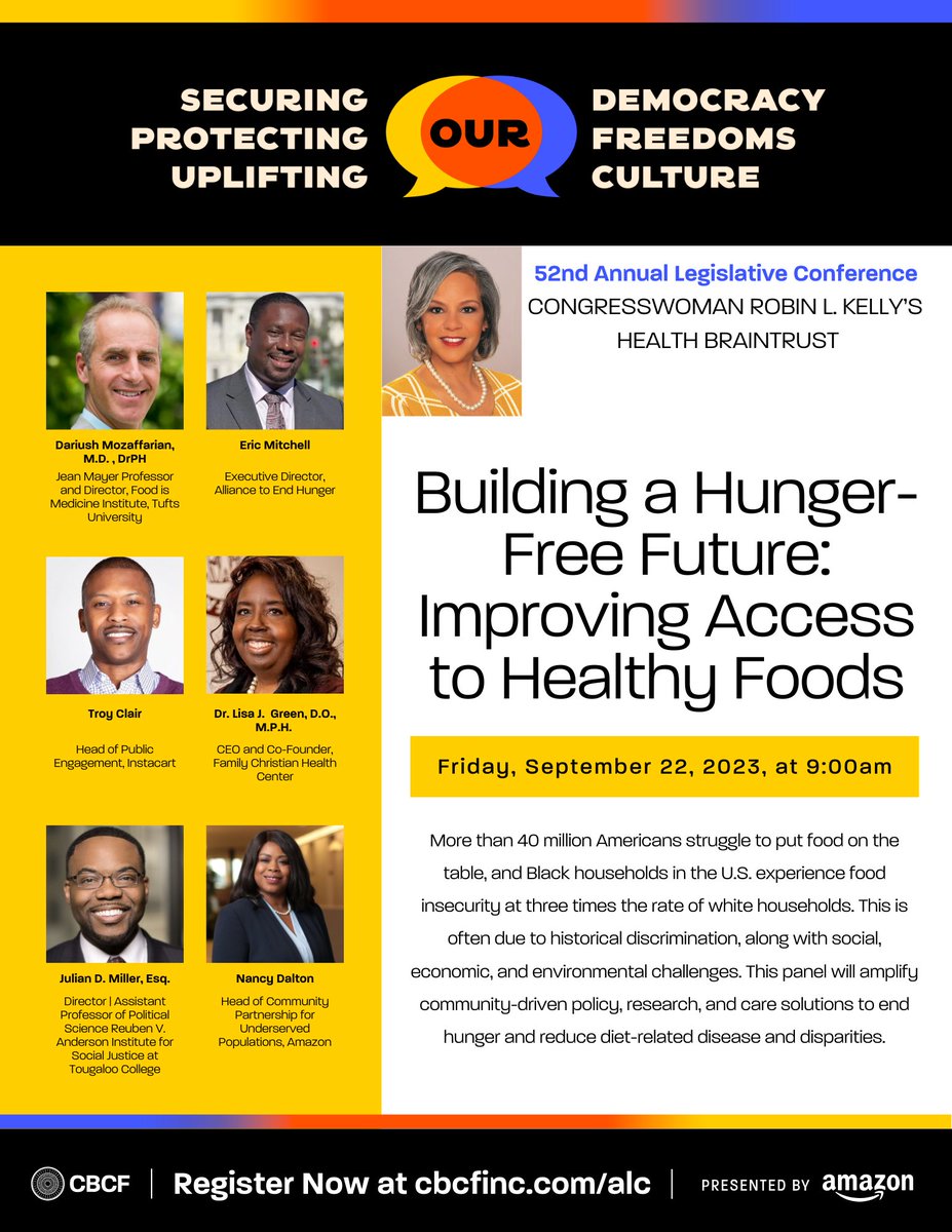 Honored to moderate this panel of change-makers at Congressional Black Caucus Annual Legislative Conf. Time to prioritize nourishing, affordable, culturally salient food for all- we, our healthcare, economy, & national security will live or die based on success at achieving this