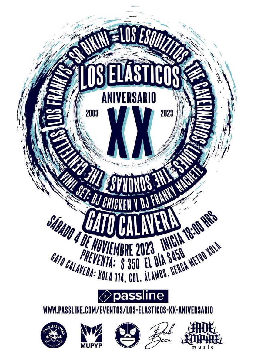 the_sonoras's tweet photo. Estamos muy contentos ya que nuestros amigos @Loselasticos nos invitaron a su XX Aniversario junto con grandes bandas. 

Así que nos vemos este 04 de Noviembre en el gato calavera en punto de las 18:00H.

#hitiderecordings https://t.co/81kePbUDfq