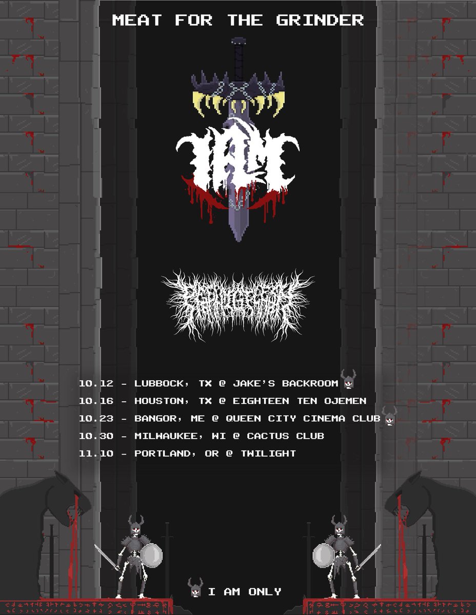 Ripping through these off day shows with the OKC slammers. See you freaks there 👹

Poster art by @Pixelkeeper_KS