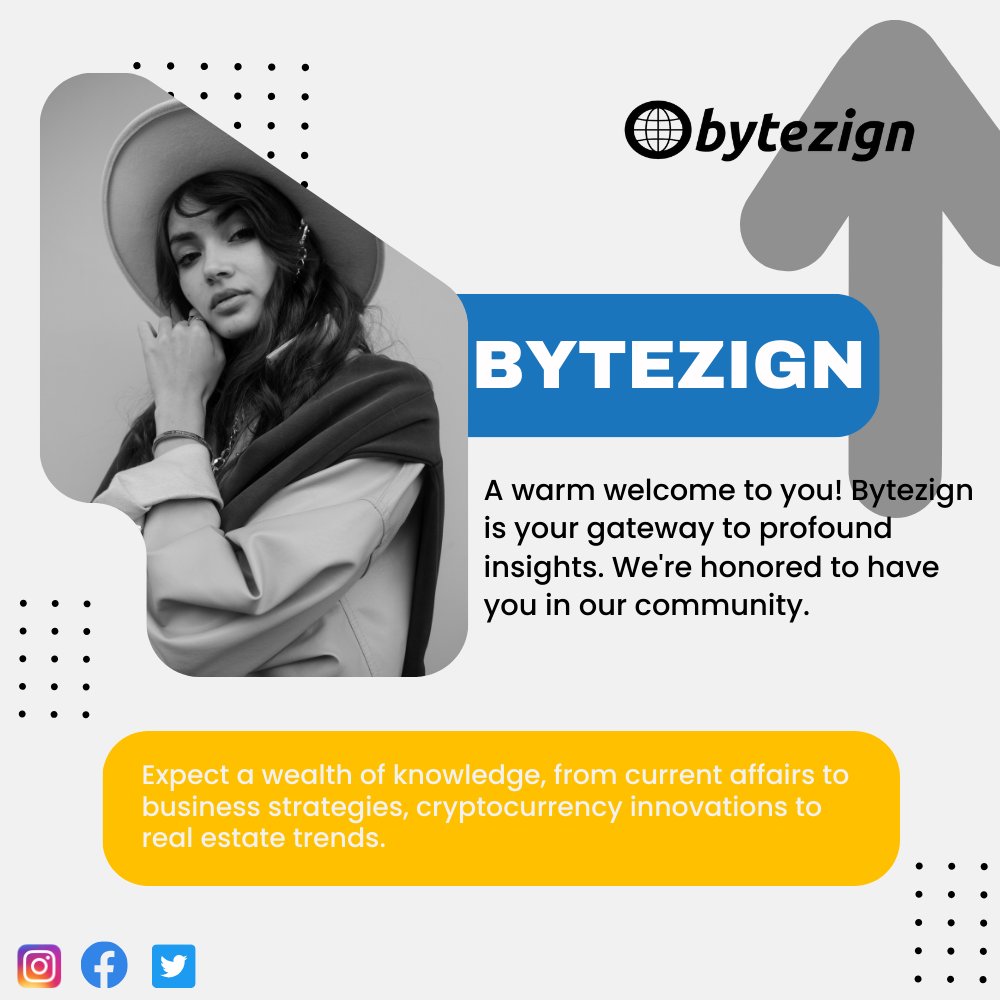 bytezign's tweet photo. At Bytezign, we extend a warm welcome to you! ๐ We're honored to be your source for insights. From the latest in current affairs to the intricacies of business strategies, crypto revolutions, and real estate dynamics, we're here to keep you informed.
#Bytezign #KnowledgeHub https://t.co/KnmOJf6s1u