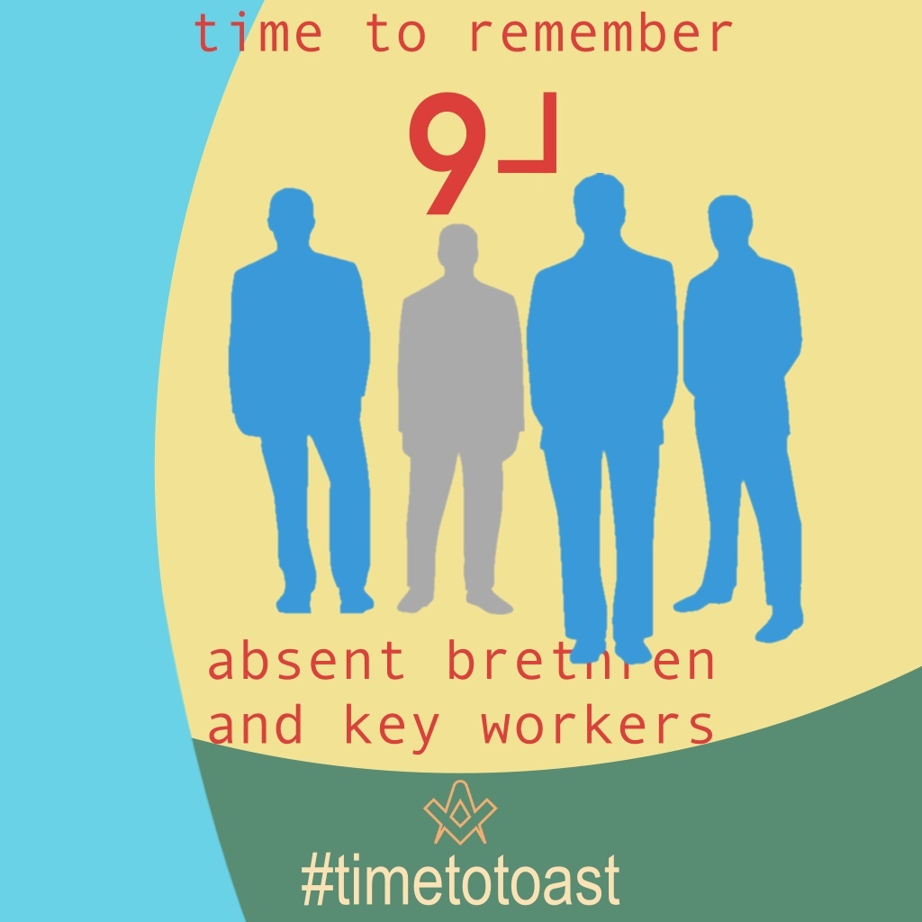 TheSquareMag's tweet photo. Freemasons from around the world ... Tonight at 21:00  #TimetoToast!

Somewhere in the world the hands are square 

At 9pm (21:00) your local time ... toast to Absent Brethren and the all those front line key workers putting their life on the line to keep us safe. . . #freem… https://t.co/wTeSG8pw4g