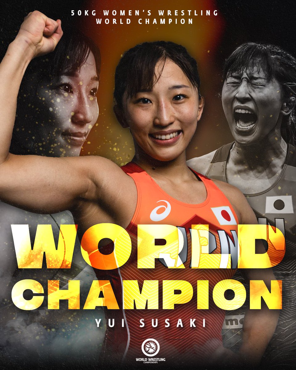 One. Two. Three. Four-time world champion. @yui0630susaki 🇯🇵 | #WrestleBelgrade