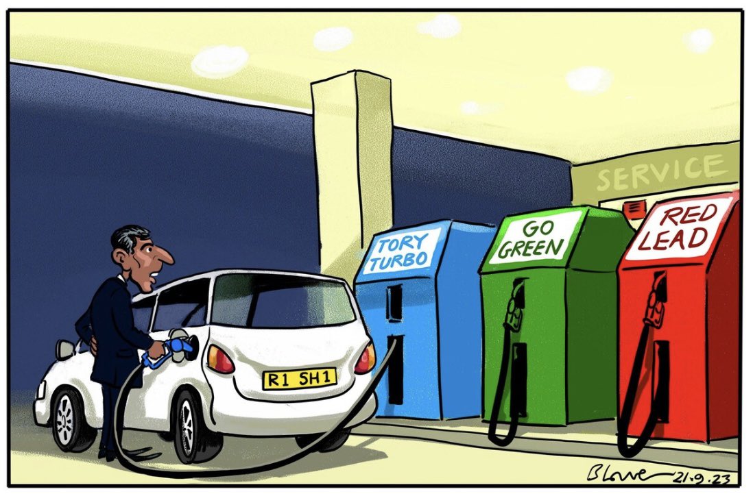 Cartoon4sale's tweet image. Patrick Blower on #RishiSunak #Conservatives #NetZero2030 – political cartoon gallery in London original-political-cartoon.com