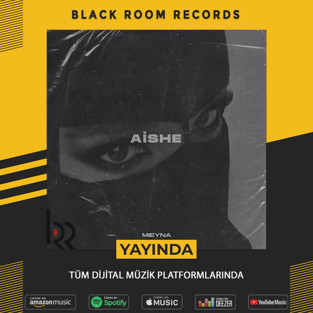 BlackRoomRecrds's tweet photo. MIEYNA’nın Yeni Teklisi "AİSHE" Black Room Records İmzasıyla Tüm Dijital Müzik Platformlarında Yayında! https://t.co/WGM0Uv6UMT