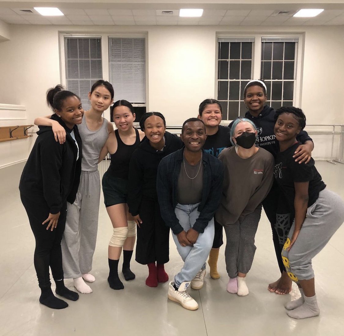 DanceBfa's tweet photo. Yesterday concluded Bernard Brown’s Guest-Artist Residency at Peabody BFA Dance. Our students &amp; faculty could not be more grateful for the experience. Thank you Bernard for a wonderful week of dance, joy, and fun! 💙 #peabodyproud https://t.co/lEoTCVoadR