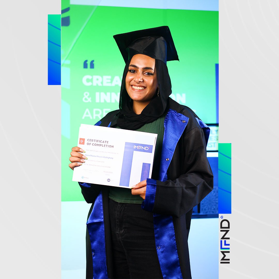 IMFND's tweet image. فخورين وسعداء بتخرج دفعة جديدة من IMFND 🎓

حضروا معانا Digital marketing executive diploma
بنتمني ليكم التوفيق والنجاح في خطواتكم الجاية 😍

أنت كمان تقدر تكون مكانهم و تبدأ رحلتك معانا،
متنساش تسألنا علي ميعاد الدبلومة الجديدة 👏🏻

#IMFND #digitalmarketing #graduation