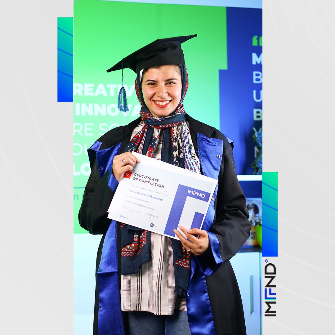 IMFND's tweet image. فخورين وسعداء بتخرج دفعة جديدة من IMFND 🎓

حضروا معانا Digital marketing executive diploma
بنتمني ليكم التوفيق والنجاح في خطواتكم الجاية 😍

أنت كمان تقدر تكون مكانهم و تبدأ رحلتك معانا،
متنساش تسألنا علي ميعاد الدبلومة الجديدة 👏🏻

#IMFND #digitalmarketing #graduation
