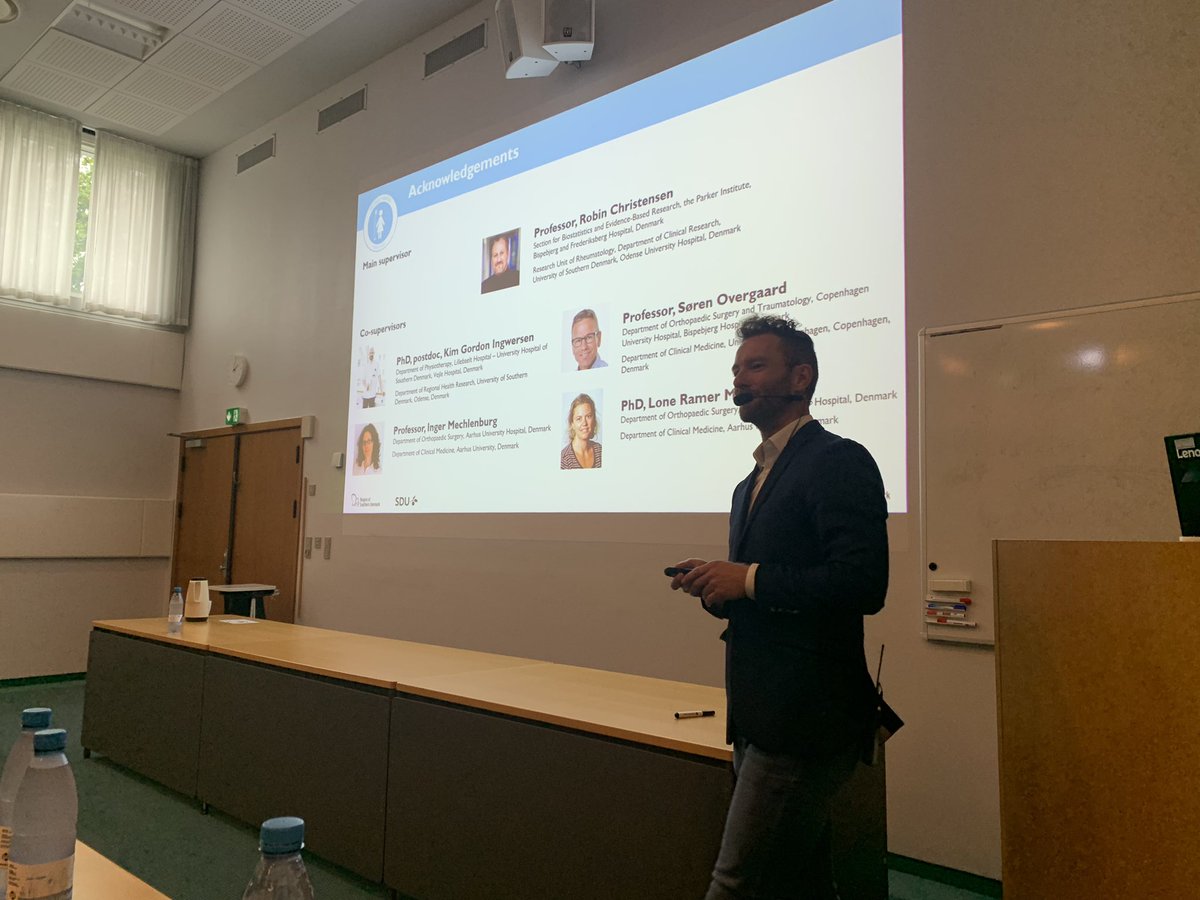 KimIngw's tweet photo. Congratulations @ThomasFrydendal with the PhD defence of the #PROHIP trial and the new title 👏🏻👏🏻👏🏻
And thanks for brilliant questions from the two opponents professor @EvaAgeberg and professor @RudolfPoolman and @JanHartvigsen for chairing the defence. https://t.co/jgDSq8M8oT