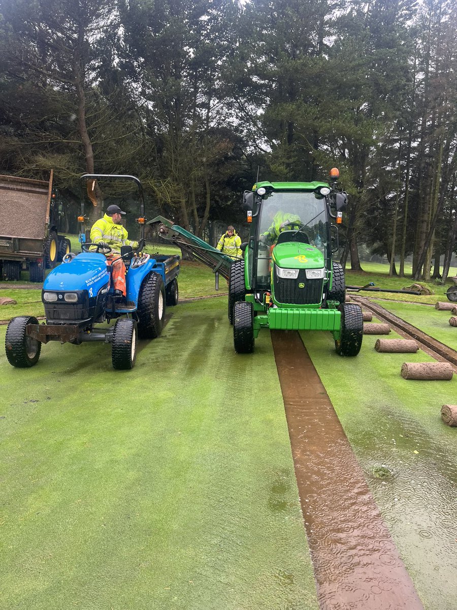 BA_LTD's tweet photo. Conditions not great, but the team have kept going backed up by the greens staff. A great effort all round. #balgolf #drainage #golf https://t.co/FL9b7Ruv38