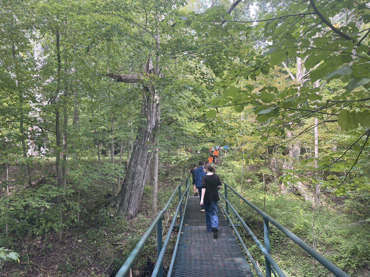 Grade 9 Bobcats enjoying the forest today for games, scavenger hunts, and culture building.
