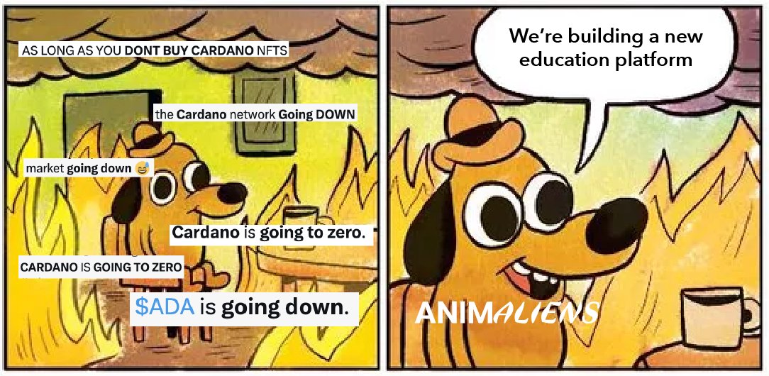 Old but gold. 
Everything will be fine! #UniverCity is coming and Aliens are taking over #Cardano! 👽

#CNFTCommunity