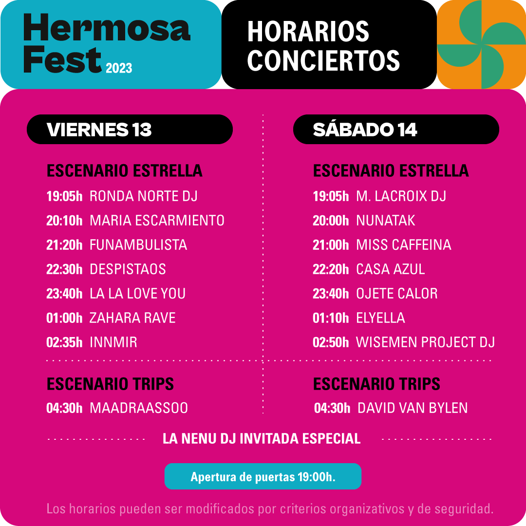 hermosafest's tweet photo. ✨💖 Habemus horarios ✨💖 
🎟️ Entradas en https://t.co/TqzABqyarQ https://t.co/xG7XgxjCwm