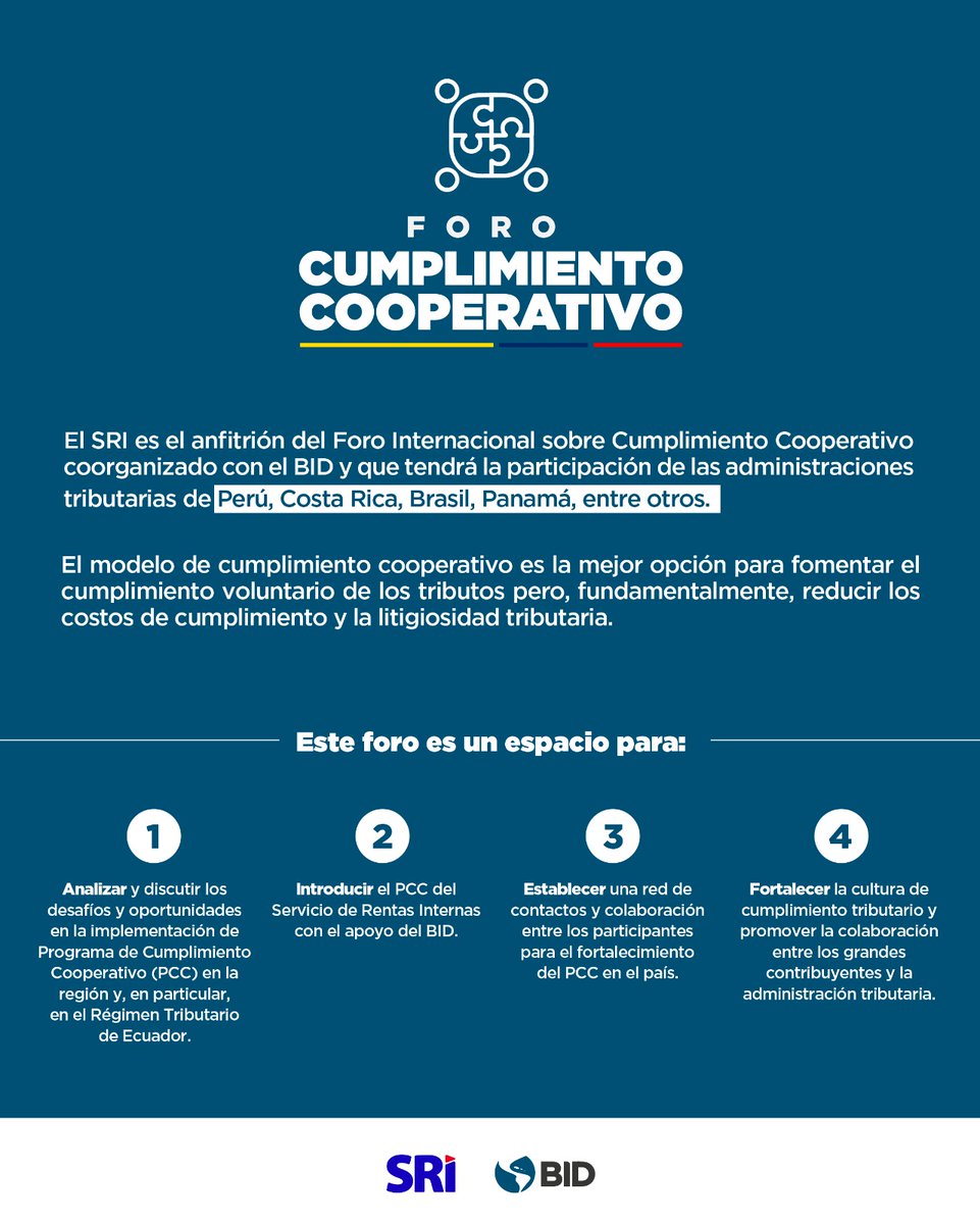 FcoBrionesR's tweet photo. ¡El #cumplimiento #cooperativo es la mejor práctica internacional para la tributación de los grandes contribuyentes!

Basado en un esquema de confianza mutua y respeto a la normativa, el modelo de cumplimiento es la mejor opción tanto para los contribuyentes como para la AT. https://t.co/kZDnI6I0zU