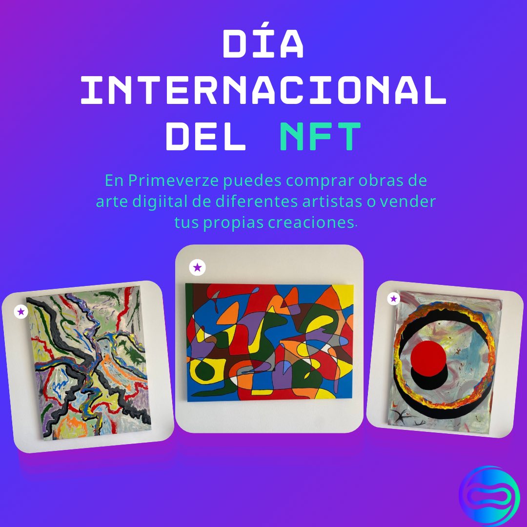 primeverze's tweet photo. Día Internacional del NFT.
#metaverso #NFT #artedigital #diainternacionaldelnft #startup https://t.co/Rxz0dj9iIp