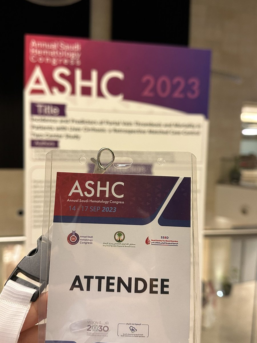 lamabinsaeed_'s tweet photo. Honored to present our research at the Annual Saudi Hematology Congress #ASHC23. Special thanks to Dr. Fahad Aleidan for his kind support and my colleagues for sharing this journey🙏🏻 https://t.co/2PtovZd32s