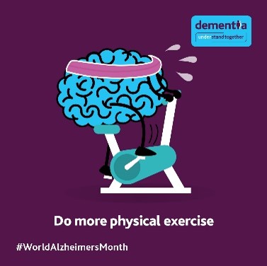 alzheimersocirl's tweet photo. Physical activity is important for #brainhealth and has been shown to reduce the risk of dementia. It’s #NeverTooEarly, or #NeverTooLate to get active. Adults should aim for 150 minutes of exercise a week; this equates to a brisk 30min walk, 5 days a week #WAM #UnderstandTogether