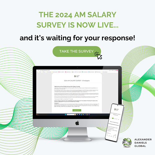 The global AM salary survey by @AD_GlobalTalent is now LIVE & waiting for your response.
AM Professionals: survey.zohopublic.eu/zs/8zBjsT
AM Hiring Managers: survey.zohopublic.eu/zs/AvBjfP
Take part in the study to get the 2024 report before its industry-wide release.
alexanderdanielsglobal.com/salary-survey-…