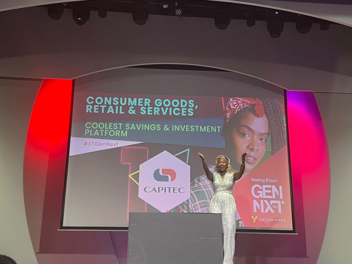 EasyEquities's tweet photo. Well done to our partners @CapitecBankSA for taking 1st place🥇🙌👏🫶
#EasyEquities 🥈runner up at the @SundayTimesZA #STGenNext awards. Well done to all.
@PurpleGroupPPE #invest #coolest #youth 🔥😎 https://t.co/EMQJcPcuNQ