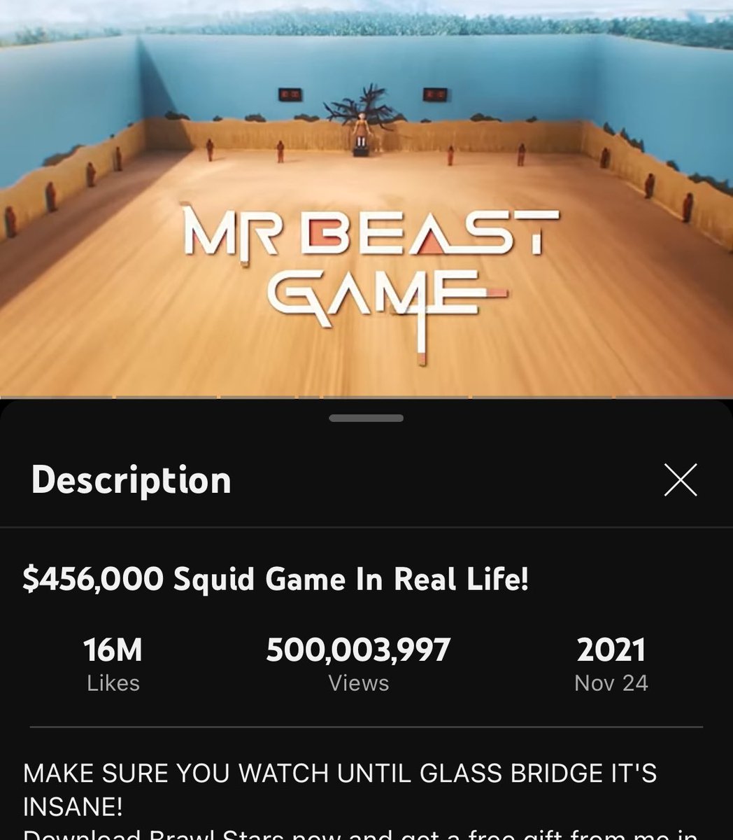 mrbeast’s squid game I helped work on just reached half of a billion views