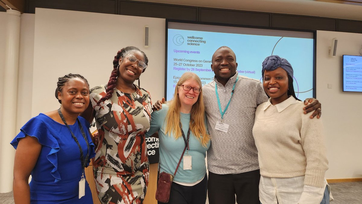 SFatumo's tweet photo. Time to say goodbye after a very successful #EquityinGenomics23 @eventsWCS 

Such an amazing organising committee @ConnectingSci, @TADG_Creavin @alicepn, @MaleboMalope, Sasha Henriques, and loads of cool people as tagged by @belamalta https://t.co/5PygBB0ZdM