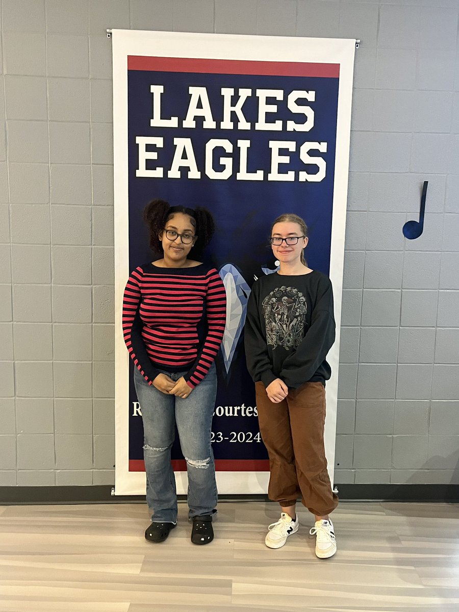 Link Leader Nahier and Link Leader Nell received Eagle Pride awards this morning- Nell for Fine Arts and Nahier for her amazing SAT achievement. Way to lead!!!