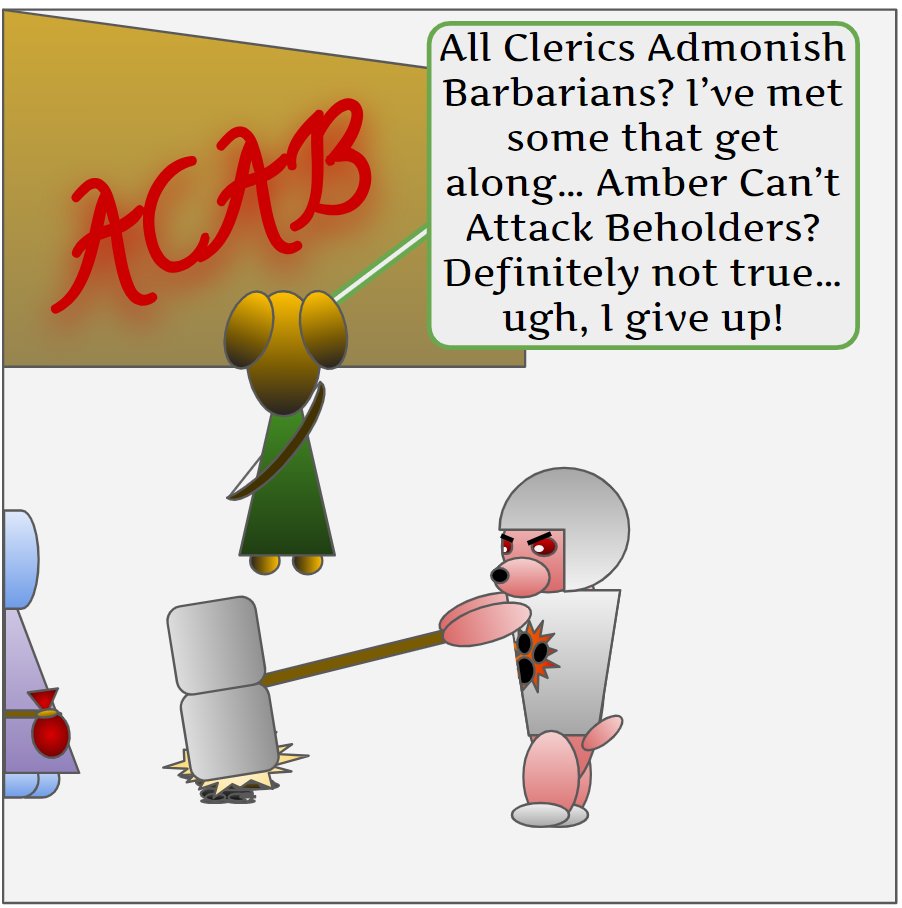 AmberAndPorter's tweet photo. ACAB

#dungeonsanddragons #dnd #dogs #comics #webcomic #comicstrip #fantasy #bg3 #BaldursGate3 https://t.co/VrwgJ9nhY8