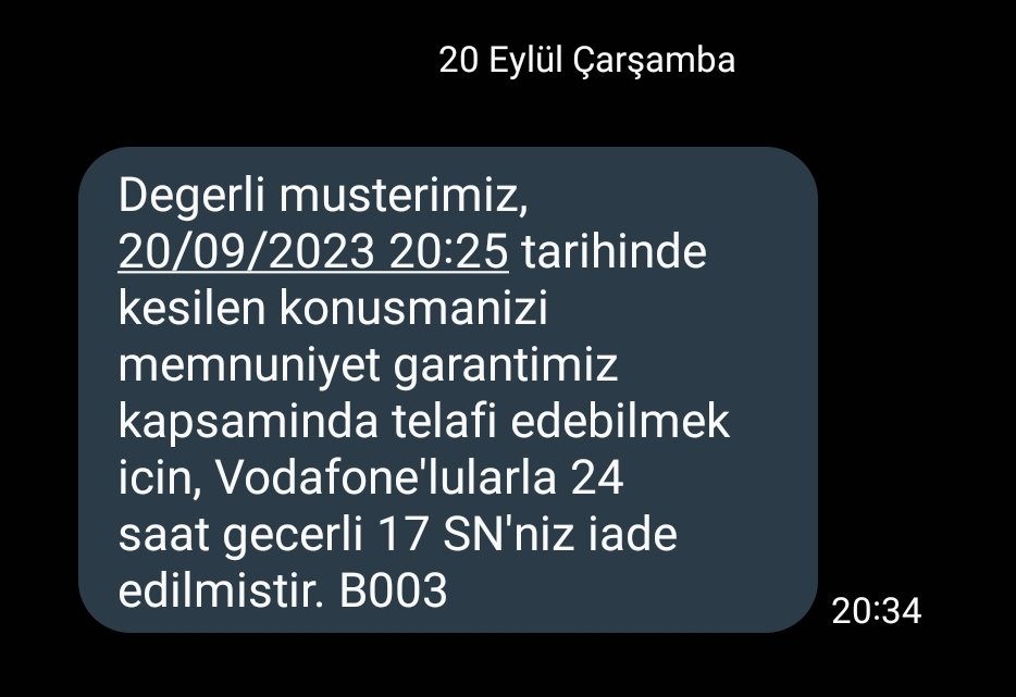 pdrhasan's tweet photo. @VodafoneTR bazen çok komik oluyorsun... kesinti telafisi 17 sn. konuşma iadesi :)))
@VodafoneDestek 
@vodafonered 
@vodafone https://t.co/WYHEsqsDpT