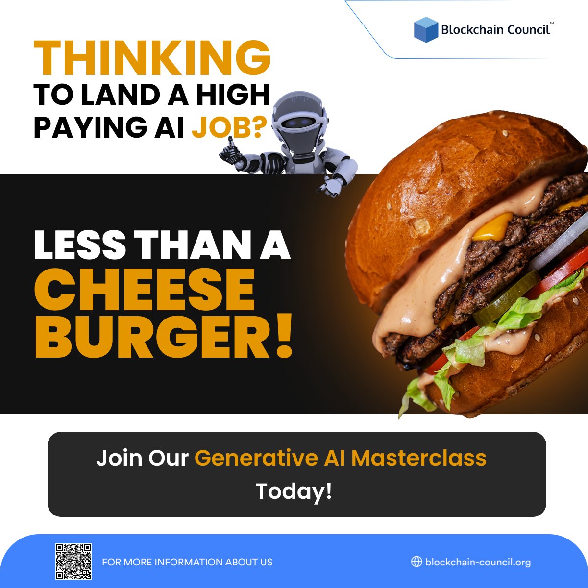 bcc_council's tweet image. Find the way to become a Generative AI pro at the cost of less than a cheeseburger!🍔🤖

Register Now: blockchain-council.org/instructor-led…

#masterclass #liveclasses #liveevent #AI #generativeai #blockchaincouncil