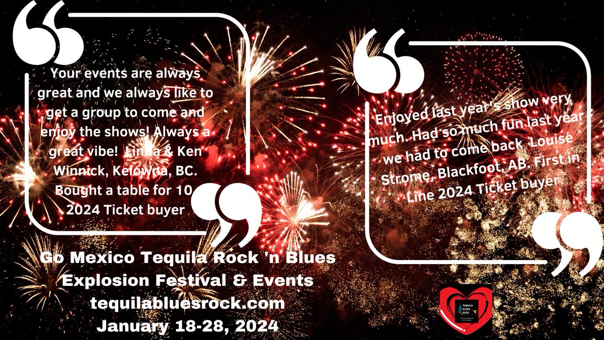 mxbluesrockfest's tweet photo. Promo Highlights Videos All Together Now.  Mexico in January For Live Rock ' n Blues 'n Great Fun 'n Great Cause.  Up Close And Personal. World Class Performers.  What's Keepin' You In The Cold Buddy- -Amiga-Amigo? 
https://t.co/dQnHzK8qIV https://t.co/nrFgGAhNyZ