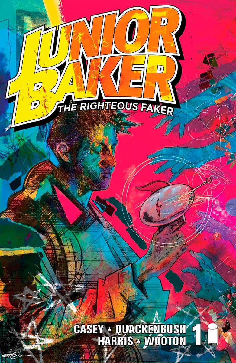 GrphicNarrative's tweet photo. There are lots of new titles this week so don’t forget to grab a copy of Ryan Quackenbush &amp; Joe Casey’s Junior Baker the Righteous Faker. The sequel to Casey’s Butcher Baker the Righteous Maker. Never read it? Don’t need to. This new series is great as a stand alone,Check it out! https://t.co/oodSzHQatH