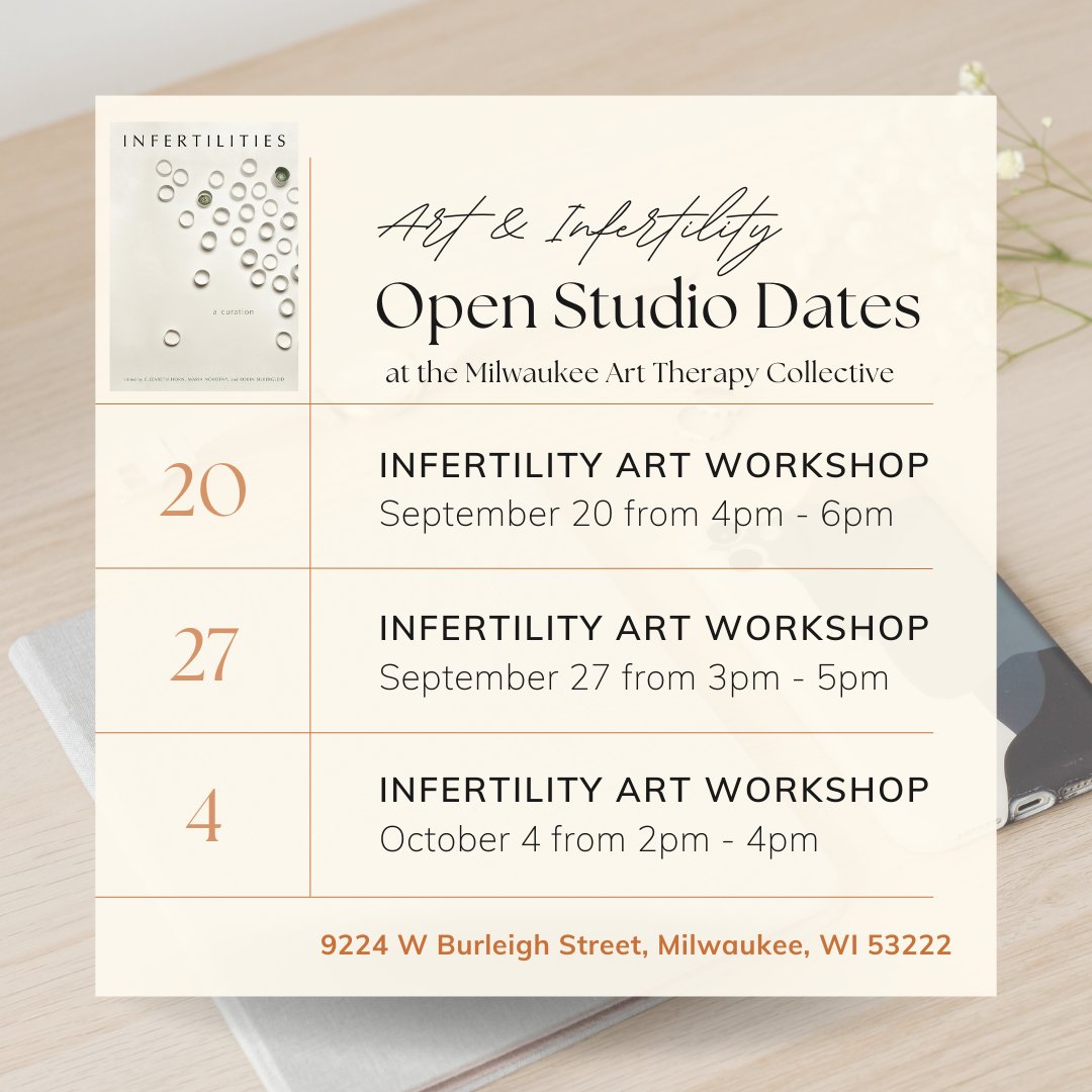 ART of Infertility (@artofif) on Twitter photo We are thrilled to partner with @MKEarttherapy collective to offer free artmaking workshops for the #infertility community through the month of October! Stop by to make art around experiences of infertility and recurrent reproductive loss and learn how #artheals. <a href="/WSUPress/">Wayne State University Press</a> We are thrilled to partner with @MKEarttherapy collective to offer free artmaking workshops for the #infertility community through the month of October! Stop by to make art around experiences of infertility and recurrent reproductive loss and learn how #artheals. <a href="/WSUPress/">Wayne State University Press</a>