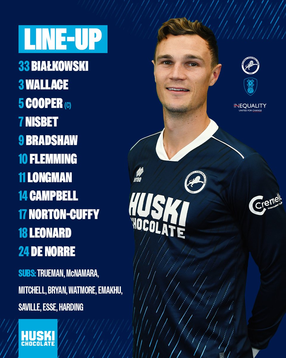 MillwallFC's tweet image. 1️⃣ change for #Millwall...