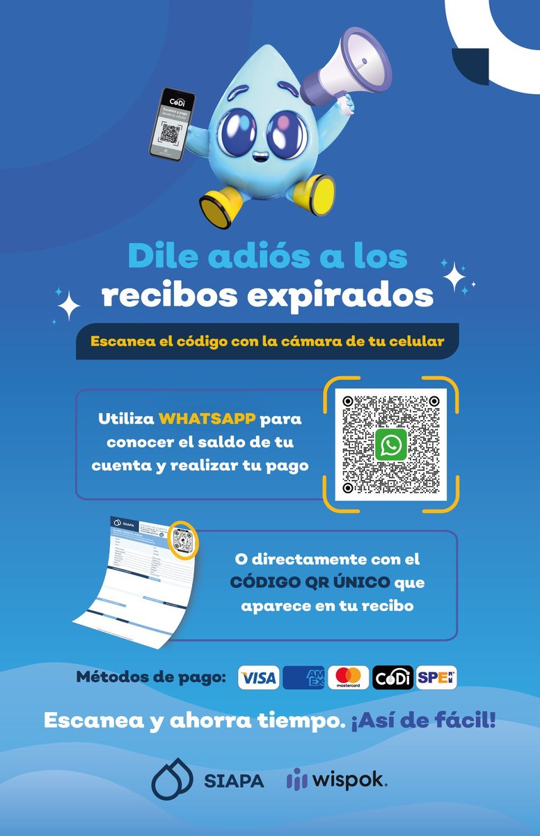 siapagdl's tweet photo. 📱Ahora tu pago fácil y seguro desde la comodidad de tu hogar.

Decide como pagar, solo escanea el código QR con la cámara de tu celular.

💳Usa uno de los siguientes métodos de pago:
VISA, MASTERCARD, AMERICAN EXPRESS, CODI o SPEI

O a través del enlace: https://t.co/06rZwdQ3O3 https://t.co/vi87l4sUIT