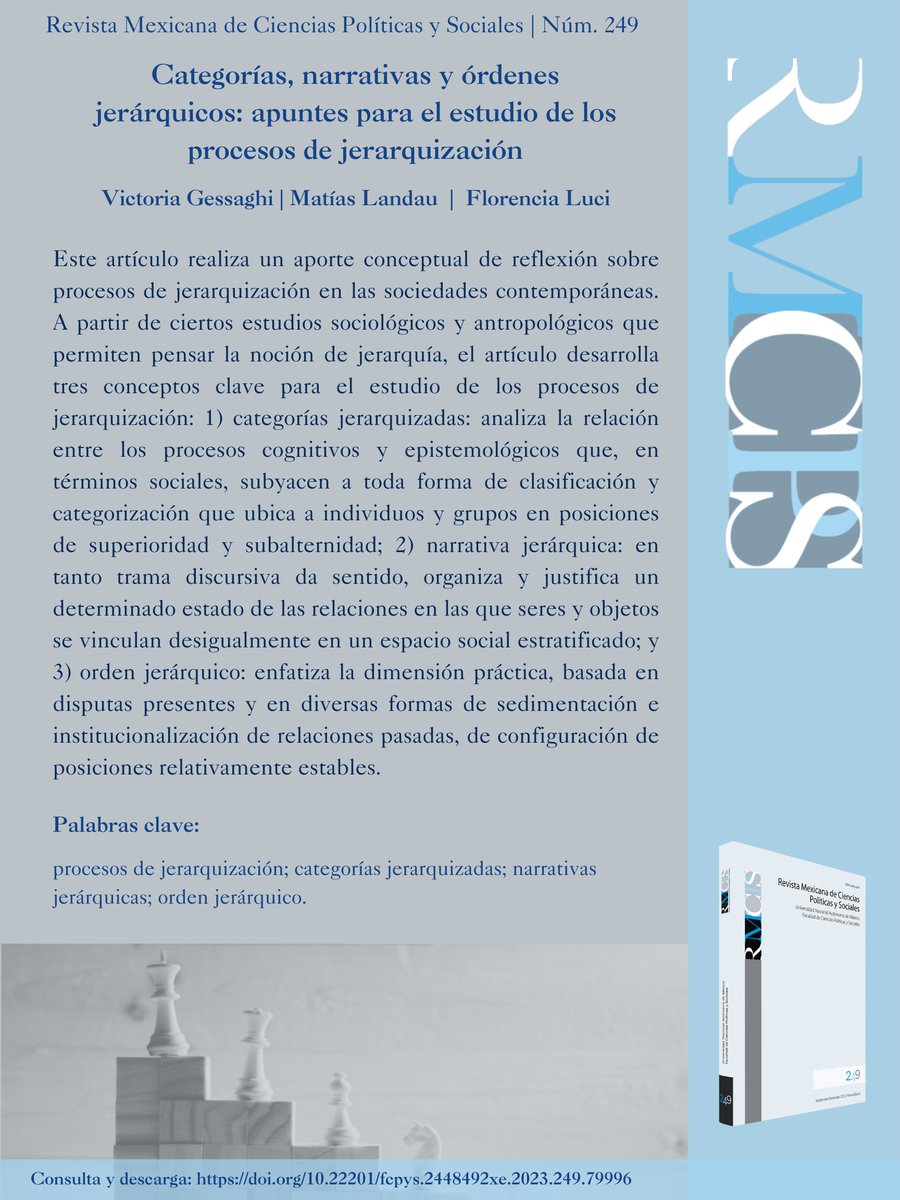 DOSSIER | 249
''𝐂𝐚𝐭𝐞𝐠𝐨𝐫í𝐚𝐬, 𝐧𝐚𝐫𝐫𝐚𝐭𝐢𝐯𝐚𝐬 𝐲 ó𝐫𝐝𝐞𝐧𝐞𝐬 𝐣𝐞𝐫á𝐫𝐪𝐮𝐢𝐜𝐨𝐬: 𝐚𝐩𝐮𝐧𝐭𝐞𝐬 𝐩𝐚𝐫𝐚 𝐞𝐥 𝐞𝐬𝐭𝐮𝐝𝐢𝐨 𝐝𝐞 𝐥𝐨𝐬 𝐩𝐫𝐨𝐜𝐞𝐬𝐨𝐬 𝐝𝐞 𝐣𝐞𝐫𝐚𝐫𝐪𝐮𝐢𝐳𝐚𝐜𝐢ó𝐧''
Escrito por Victoria Gessaghi, Matías Landau y Florencia Luci