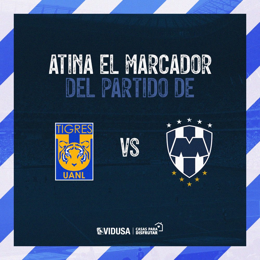 vidusacasas's tweet photo. Atina el marcador del Clásico Regio y gana un jersey de tu equipo favorito 🤠🐯

📲 Sigue nuestra cuenta @vidusacasas 
❤️ Dale like a este tweet 
🔁 RT
👇 Responde tu marcador 

Y listo estarás participando. El ganador se dará a conocer al finalizar el partido. 🙌 https://t.co/adiiwFYXGg