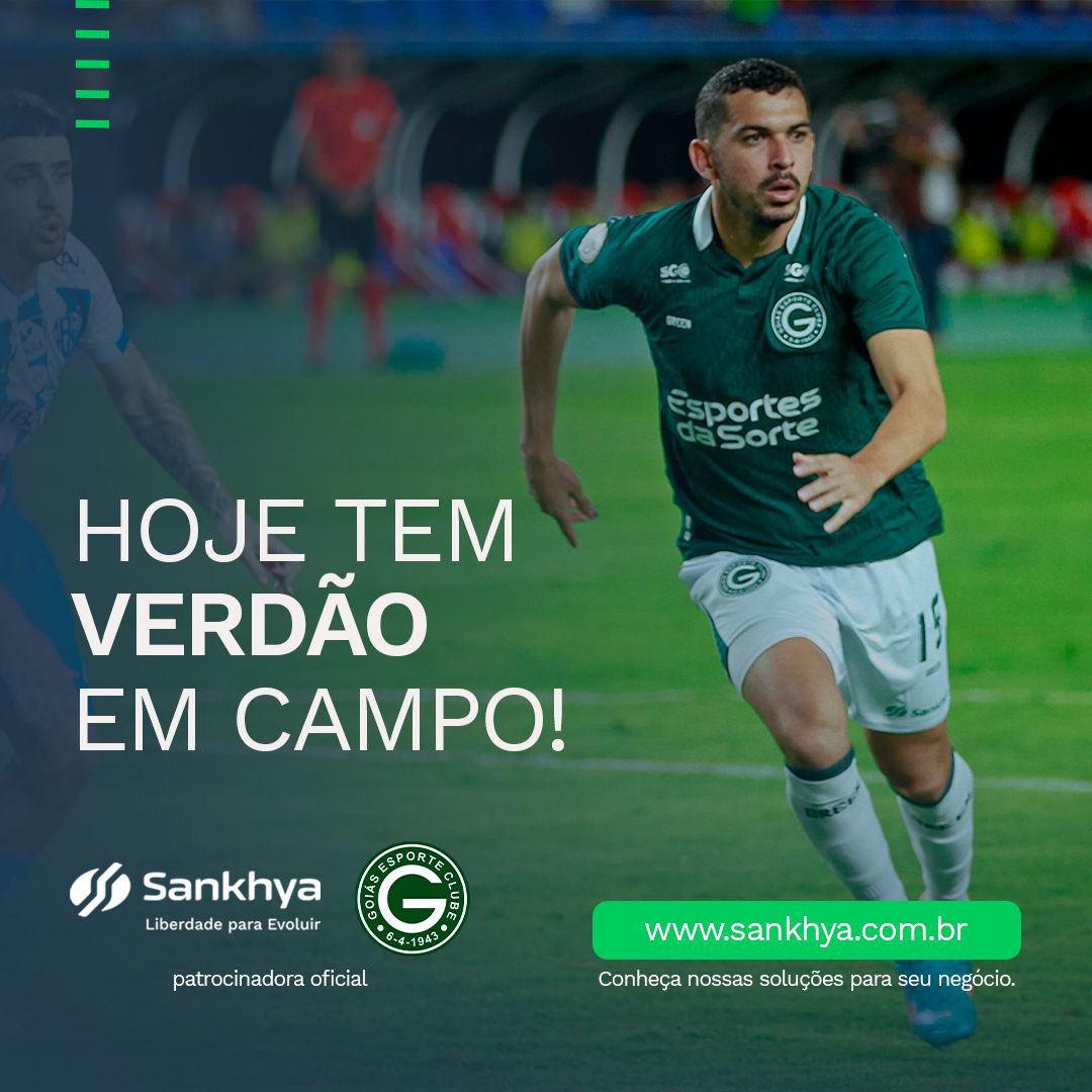 goiasoficial's tweet photo. Hoje é dia de emoção no futebol! O maior do Centro-Oeste entra em campo para 90 minutos de pura adrenalina. 🟢⚪️
 
E a Sankhya está na torcida pelo Verdão. Bora pra cima! 💪🏼
 
Conheça com as soluções da Sankhya: https://t.co/tZqgmgy9Jj
 
#Sankhya #Goiás #OMaiorDoCentroOeste https://t.co/vCblT5xBj4