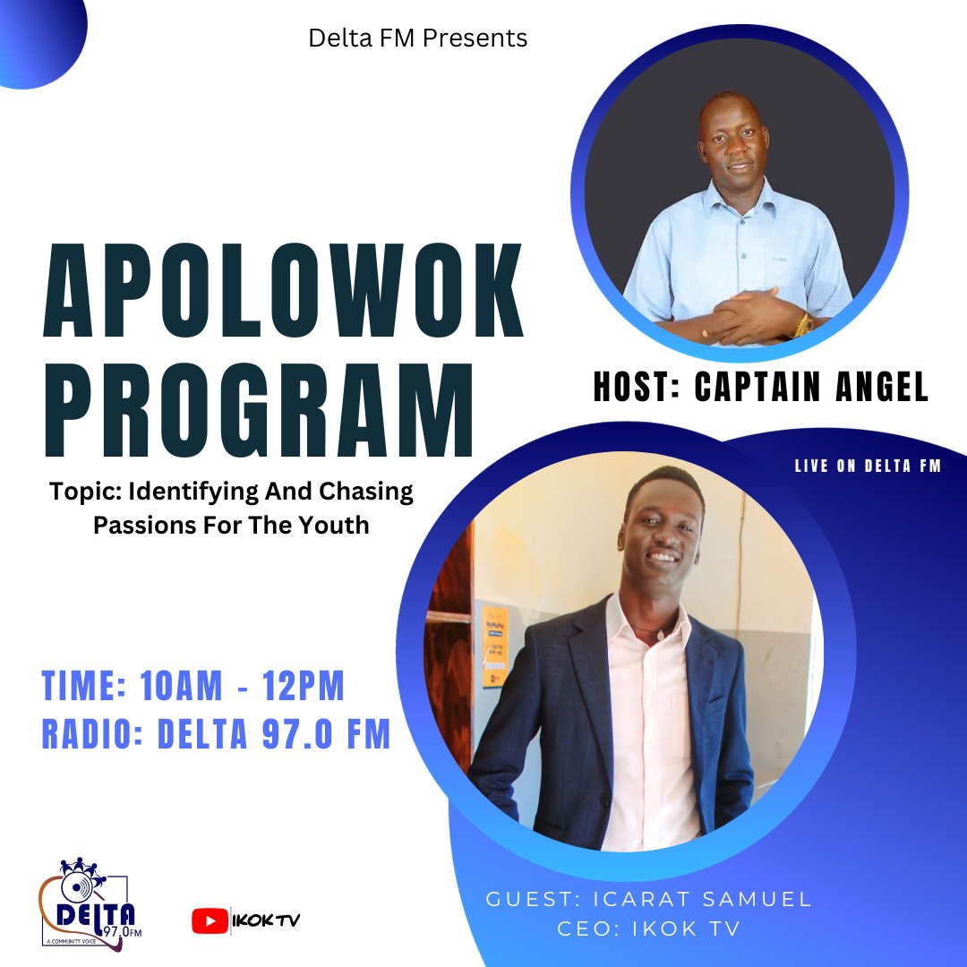 SamuelIcarat's tweet photo. Catch us tomorrow 21st/09/2023 at 10:00am to 12:00pm on Delta Radio 97.0 FM as we discuss how the youth can work hard and identify there passion to better their lives.
#IkokTv mgt
#DeltaFm
For online listening follow this link below. https://t.co/46YhRPbp8Z https://t.co/K1L36MTNay