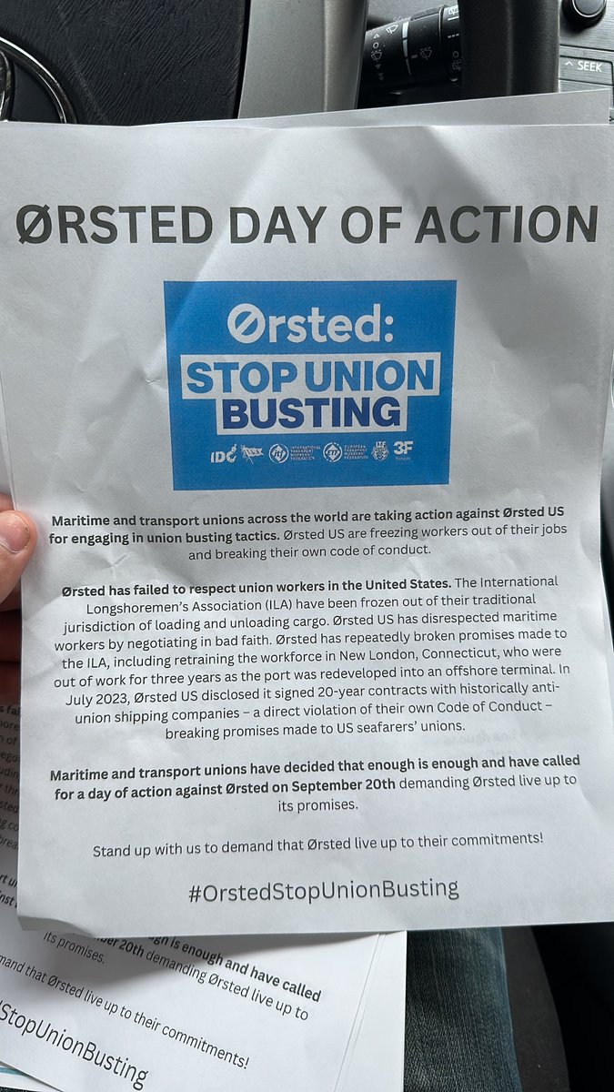 NickGeisler's tweet photo. Ran into an incredible union action today out of pure luck and it made me realize how lucky I am to live in this time of ascendant labor… please share! #orstedstopunionbusting #wga https://t.co/eZ5IaZbTiY