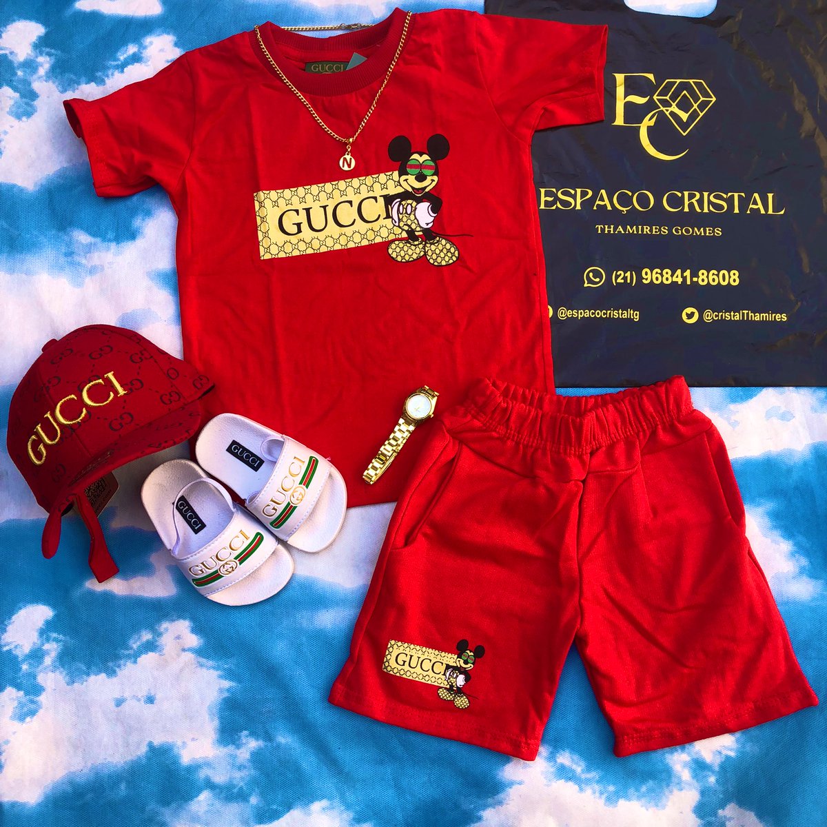 Mais um lançamento vindo de foguete 🚀
CONJUNTO GUCCI
DO 01 ANO A 10 ANOS
SHORT+BLUSA 65$