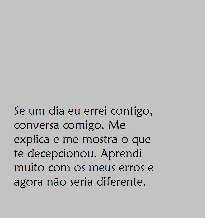 Fala pra mim não pra outro ✍️