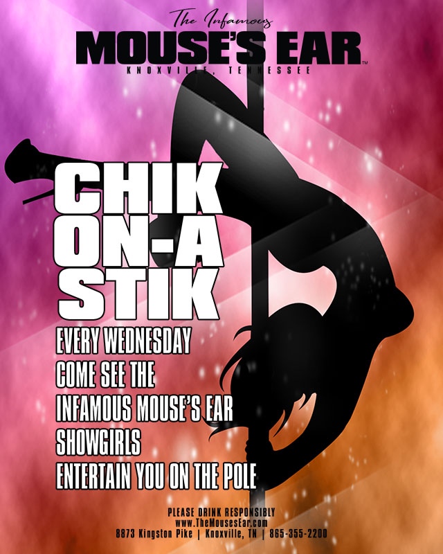MousesEarKnoxTN's tweet photo. Come on down to the Mouse's Ear tonight and see Knoxville's sexiest showgirls light up the pole 💃💃💃! It's sure to be a wild Wednesday night, full of entertainment and fun. 
.
.
.
#WednesdayNightFun #humpday #mousesear #KnoxvilleShowgirls #poledancing https://t.co/g3mYmlnJXX