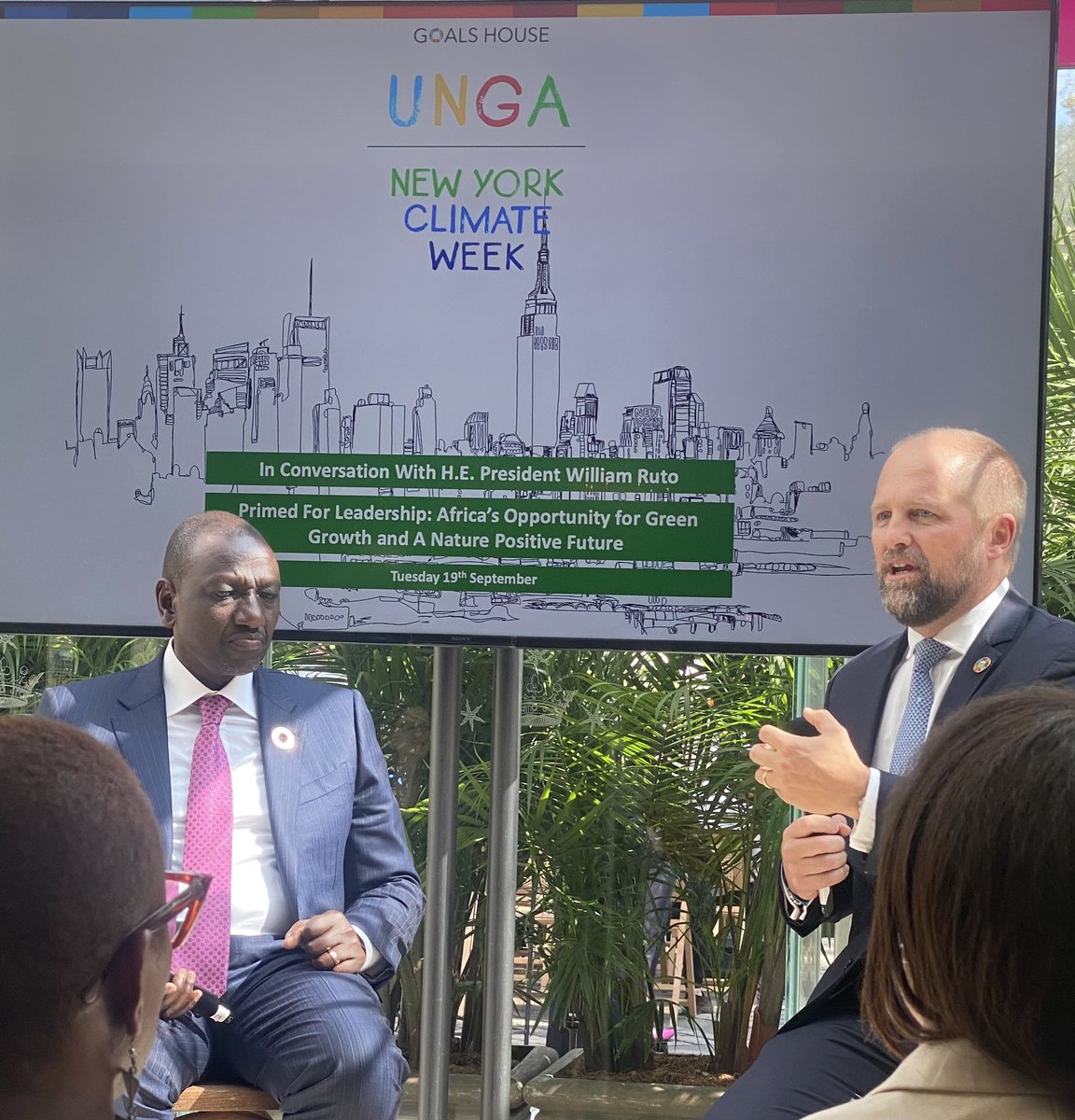President <a href="/WilliamsRuto/">William Samoei Ruto, PhD</a> in conversation with <a href="/kristianteleki/">Kristian Teleki</a> 

"We need a financial system, a credit agency framework, a risk framework that recognises that we have a climate catastrophe on our hands."

#climatefinancing #climateinvesting #CarbonCredits