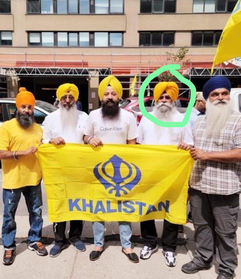 Aam Aadmi Party Leader and Speaker of Punjab Vidhansabha Kultar Singh Sandwan with khalistani terrorist Harjeet Singh Bajwa in Canada