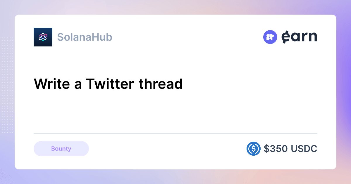 🚀 Let's turn up the volume! 🪂

Dive into the SolanaHub - the ultimate onboarding solana dApp and turn your thoughts into cash! 💰✍️

🔥 Explore the bounty opportunity here: earn.superteam.fun/listings/bount…

 #OPOS @SuperteamDAO 💪